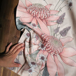 Typoflora Art Tea Towel Pink Waratah