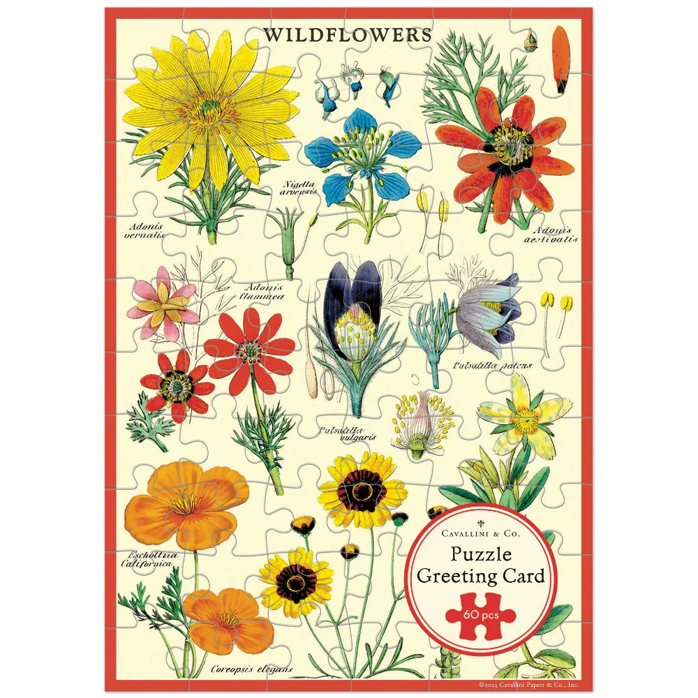 Puzzle Greeting Card Wildflowers