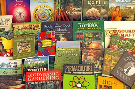 A large range of gardening books available.