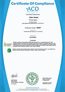 Select Organic - ACO Certificate of Compliance